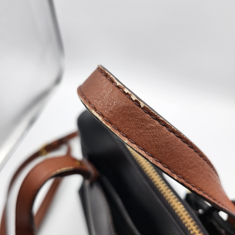 Fossil Rachel Black and Brown Satchel - Picture 6 of 11